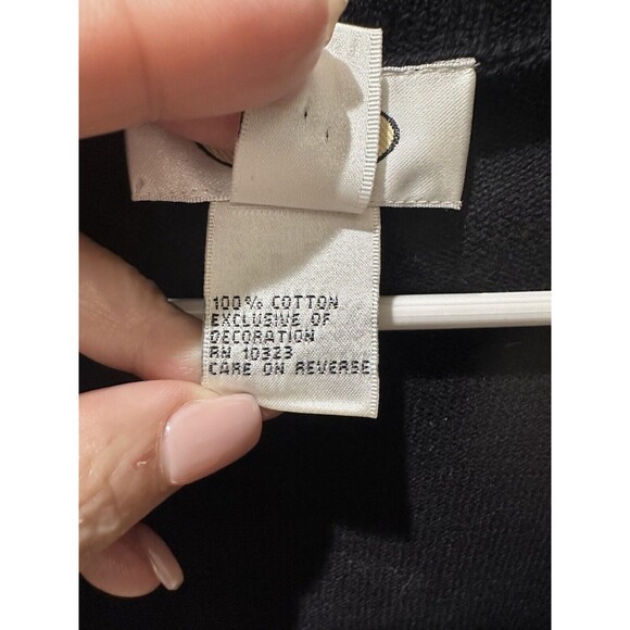 Talbots Womens Angel Full Zip Knit Cardigan Sweater XL Navy Blue Mock Neck - Picture 5 of 12